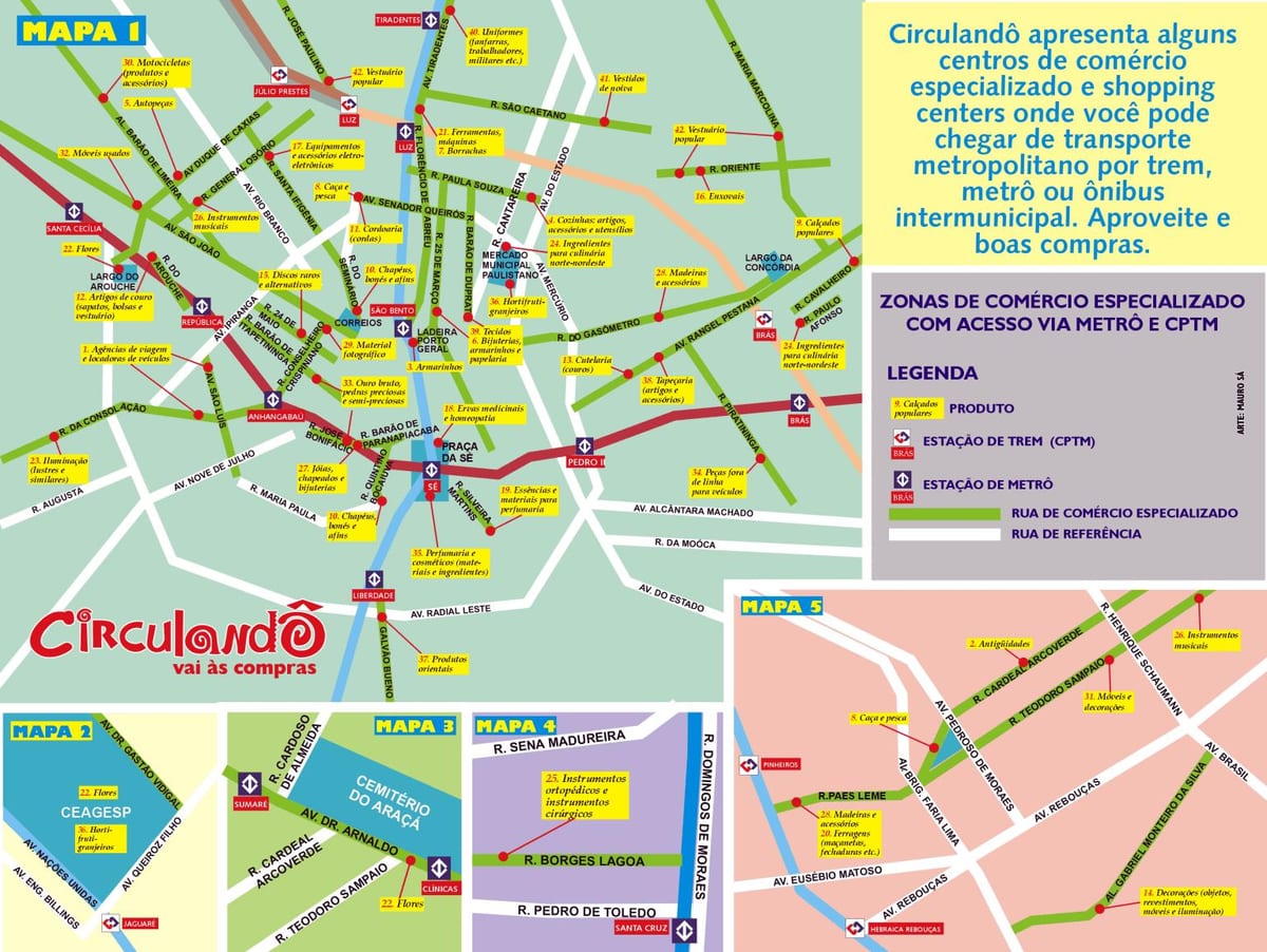 Mapa ng shopping São Paulo