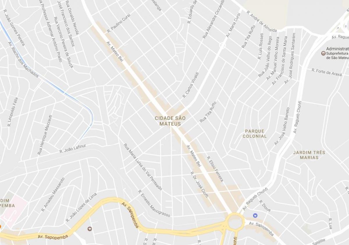 Mapa ng São Mateus São Paulo