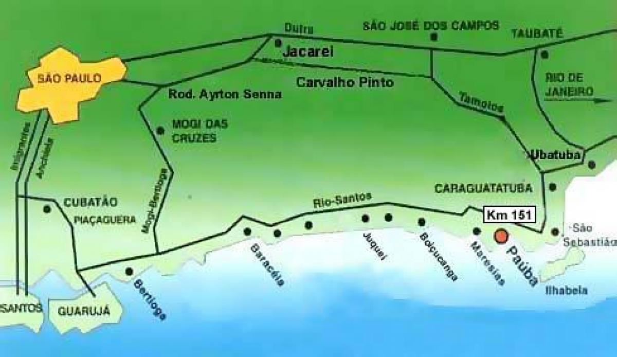 Mapa ng São Paulo beach