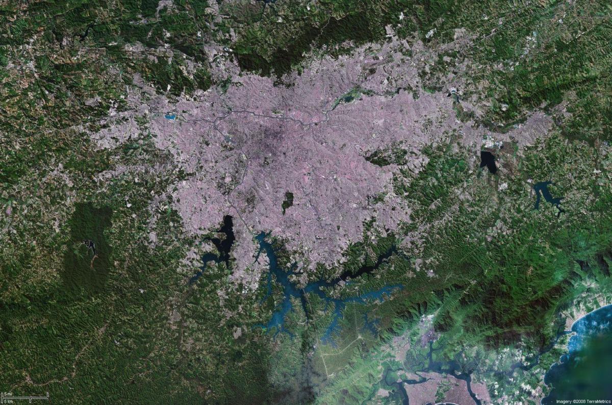 Mapa ng São Paulo satellite
