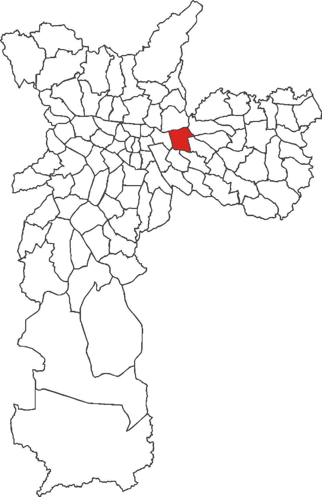Mapa ng distrito ng Tatuapé