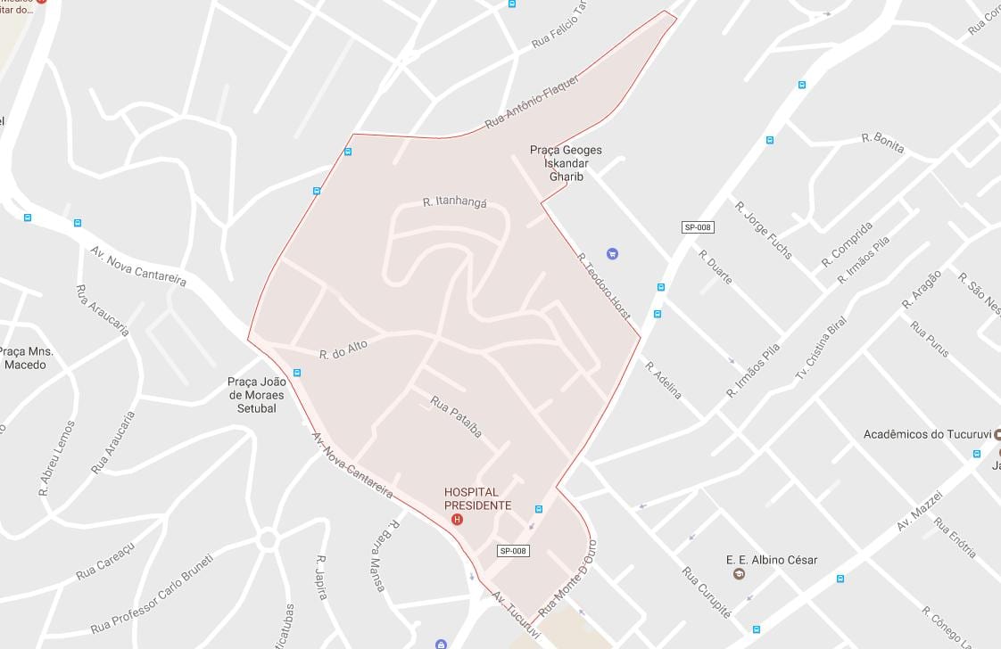 Mapa ng Tucuruvi São Paulo