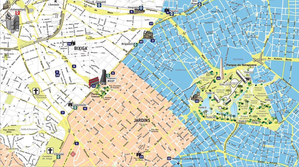 Mapa ng turismo São Paulo