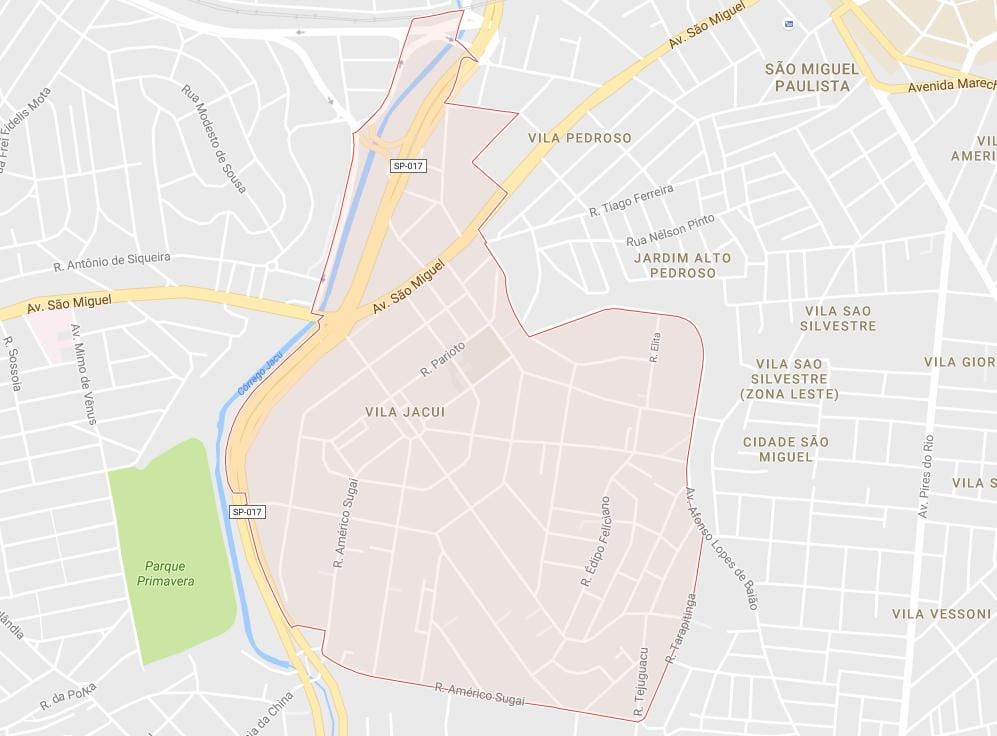Mapa ng Vila Jacuí São Paulo