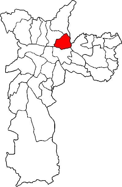 Mapa ng Vila Maria sub-prefecture São Paulo