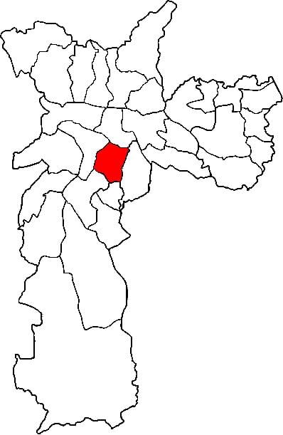 Mapa ng Vila Mariana sub-prefecture São Paulo