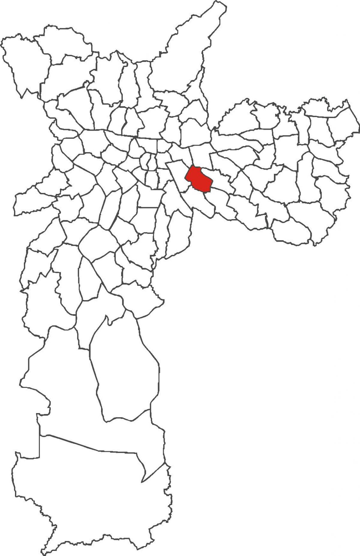 Mapa ng Água Rasa distrito