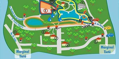 Mapa ng Alberto Löfgren park - floral hardin