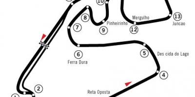 Mapa ng Autódromo José Carlos Tulin ng lakad