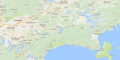 Mapa ng beach Perequê Açu