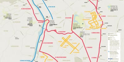 Mapa ng bisikleta path São Paulo