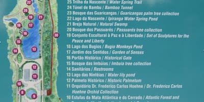 Mapa ng botanical garden ng São Paulo