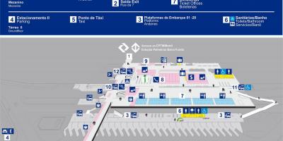 Mapa ng bus terminal Barra Funda