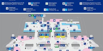 Mapa ng bus terminal Tietê