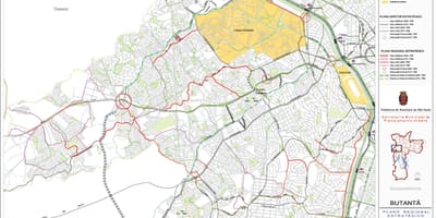 Mapa ng Butantã São Paulo - Kalsada