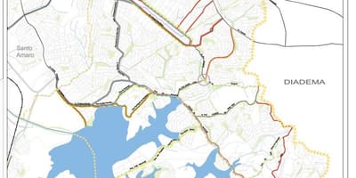 Mapa ng Cidade Ademar São Paulo - Kalsada