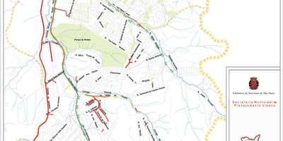 Mapa ng Cidade Tiradentes São Paulo - Kalsada