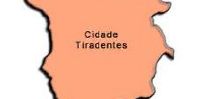 Mapa ng Cidade Tiradentes sub-prefecture