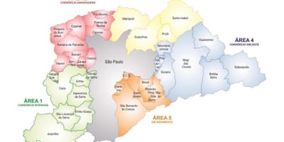 Mapa ng Concessão Áreas RMSP