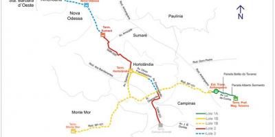 Mapa ng corredor metropolitano Biléo Soares