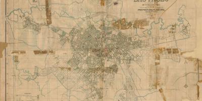 Mapa ng dating São Paulo - 1916