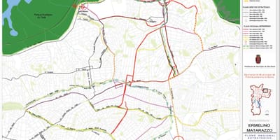 Mapa ng Ermelino Matarazzo São Paulo - Kalsada