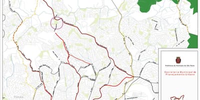 Mapa ng Freguesia gawin Ó São Paulo - Kalsada