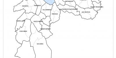 Mapa ng Gitnang zone ng São Paulo