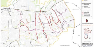 Mapa ng Itaim Paulista - Vila Curuçá São Paulo - Kalsada