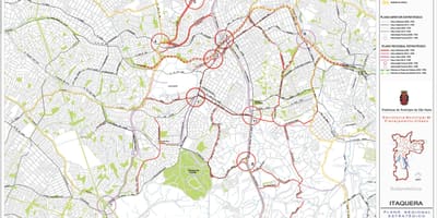 Mapa ng Itaquera São Paulo - Kalsada