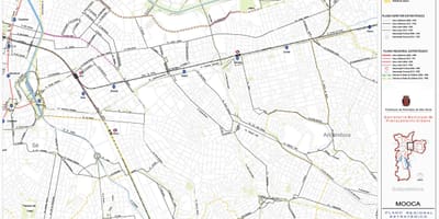 Mapa ng Mooca São Paulo - Kalsada
