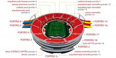 Mapa ng Morumbi São Paulo stadium