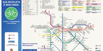 Mapa ng pagbibisikleta gabay sa São Paulo
