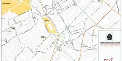 Mapa ng Pinheiros São Paulo - Kalsada
