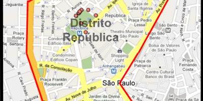 Mapa ng República ng São Paulo