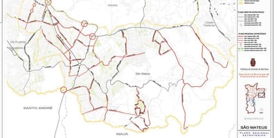 Mapa ng São Mateus São Paulo - Kalsada