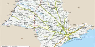 Mapa ng São Paulo Estado highway