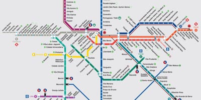 Mapa ng São Paulo transports