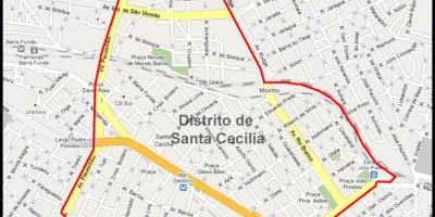 Mapa ng Santa Cecília São Paulo