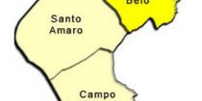 Mapa ng Santo Amaro sub-prefecture