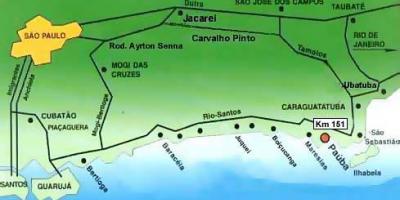 Mapa ng São Paulo beach