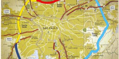 Mapa ng São Paulo beltway