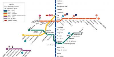 Mapa ng São Paulo metro