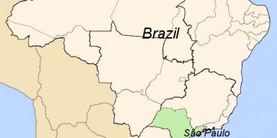 Mapa ng São Paulo sa Brazil