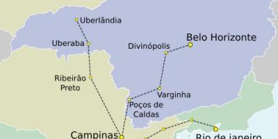 Mapa ng São Paulo TAV