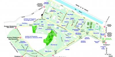 Mapa ng unibersidad ng São Paulo - USP