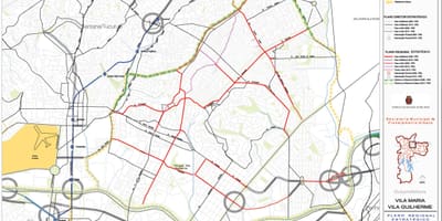 Mapa ng Vila Maria São Paulo - Kalsada