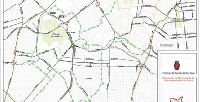 Mapa ng Vila Mariana São Paulo - Kalsada