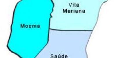 Mapa ng Vila Mariana sub-prefecture