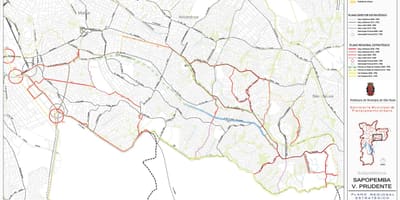 Mapa ng Vila Prudente São Paulo - Kalsada